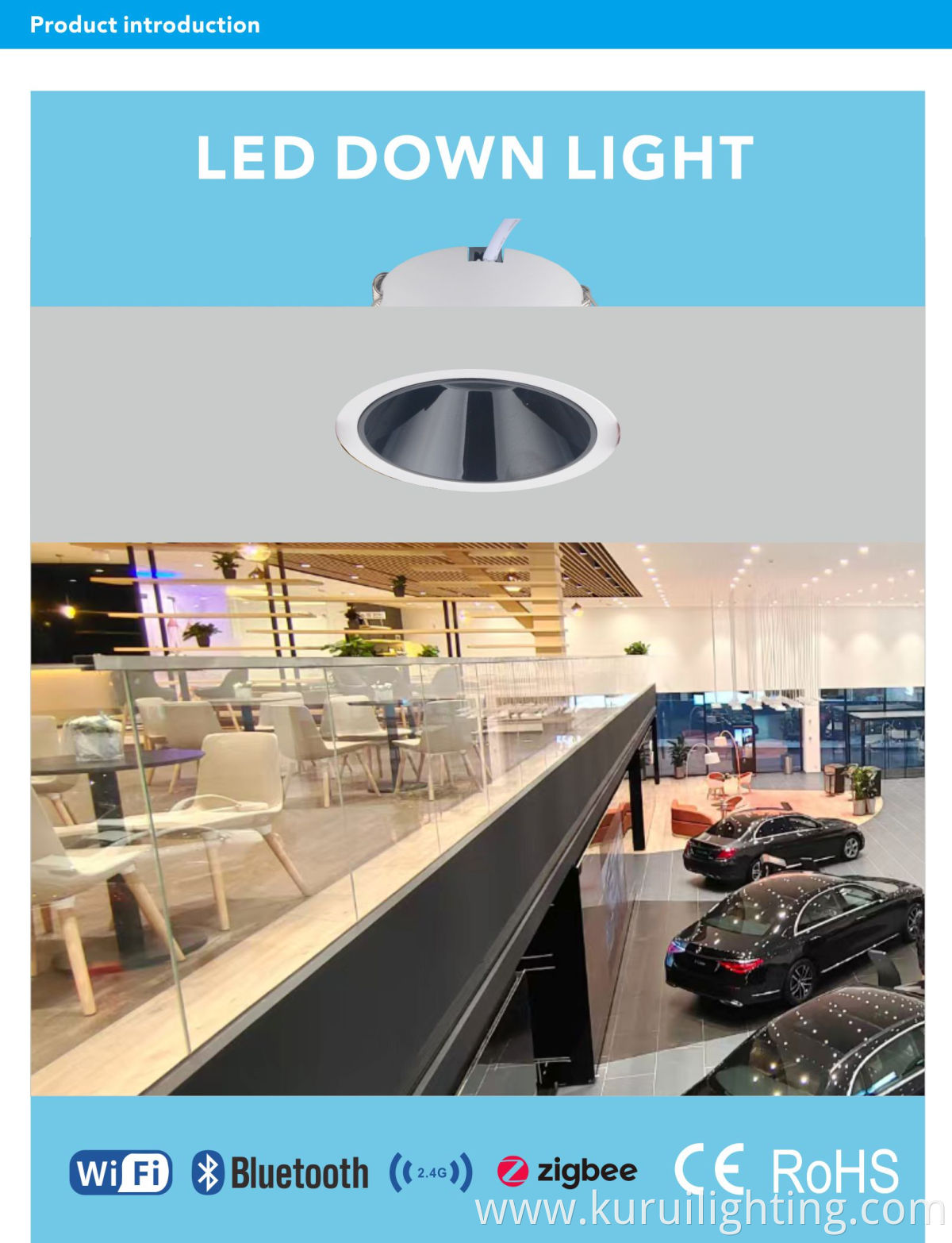 9W Recessed Anti-Glare LED Downlight Details